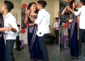 अध्यापिका अपने शिष्य के साथ कर रही है कमाल. शिष्य को अध्यापिका ने दिखाया जबरदस्त डांस