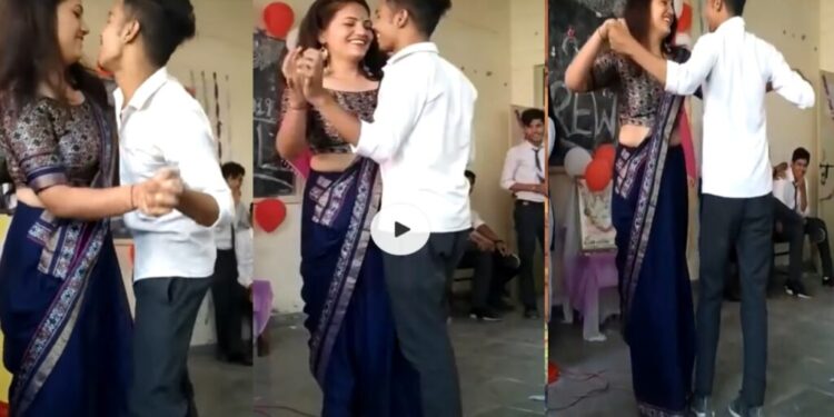 अध्यापिका अपने शिष्य के साथ कर रही है कमाल. शिष्य को अध्यापिका ने दिखाया जबरदस्त डांस