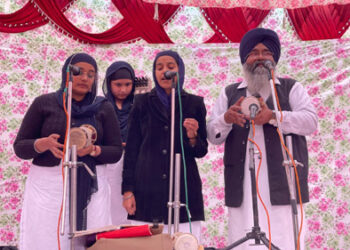 गुरु तेग बहादुर साहिब के शहीदी दिवस पर गुरुद्वारा साहिब गोबिंद नगर में हुआ शहीदी समागन