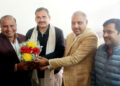 आनंद प्रकाश ने भाजपा के प्रदेश महामंत्री सुरेंद्र पुनिया से उनके आवास पर की शिष्टाचार भेंट
