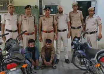 हिसार पुलिस ने मोटरसाइकिल चोरी के दो आरोपियों को दबोचा