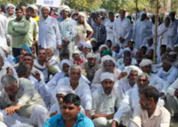 हिसार में ग्रामीणों का जोरदार प्रदर्शन