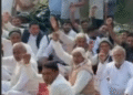 नहरों में पानी की कमी से खेती पर संकट; किसानों का धरना, विभाग ने जल्द व्यवस्था ठीक करने का आश्वासन दिया