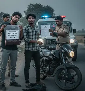 नारनौंद में अफीम तस्करी का भंडाफोड़: दो युवक गिरफ्तार, 1.20 लाख में खरीदा था नशीला पदार्थ
